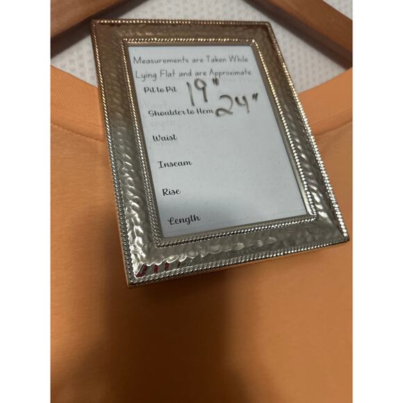 Talbots Pima Cotton Scoop Neck Tee Shirt Women’s Medium Orange Short Sleeve - Picture 7 of 8